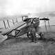 Captain Robert Soubiran stands next to his SPAD S.XIII in 1918. Soubiran was the last wartime commander of the 103rd Aero Squadron, formed from the disbanded Lafayette Escadrille and Lafayette Flying Corps. (US Air Force)